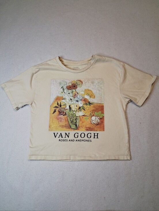 organic colletive Other - Cream Kids' Short-Sleeve Graphic Tee - Roses and Anemones